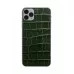 Защитная наклейка из натуральной кожи для iPhone 11 Pro Max, Вид Темно-зеленый. Вид 4