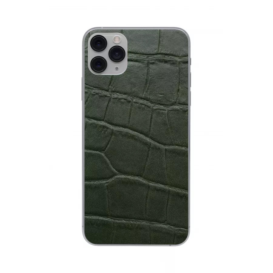 Защитная наклейка из натуральной кожи для iPhone 11 Pro Max, Вид Зеленый 1. Вид 2