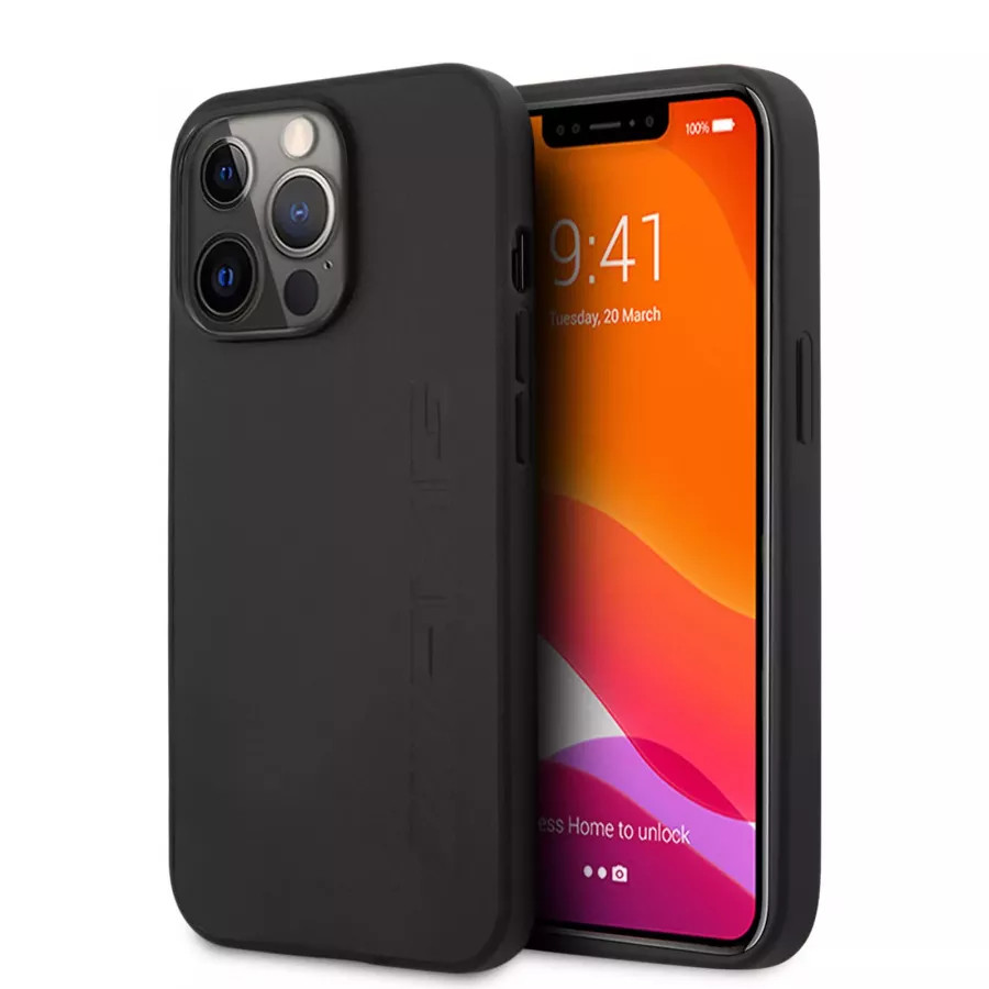 Купить Чехол AMG Genuine leather Big logo Hard для iPhone 13 Pro Max, черный в Сочи. Вид 3