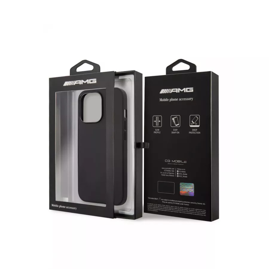 Купить Чехол AMG Genuine leather Big logo Hard для iPhone 13 Pro Max, черный в Сочи. Вид 5