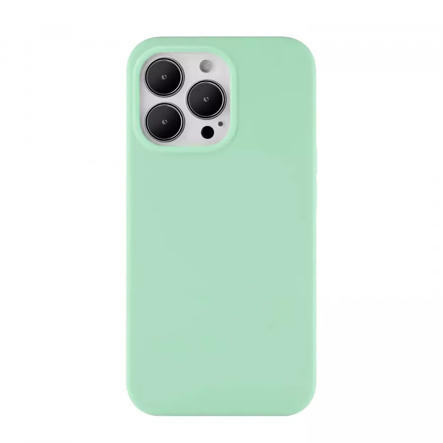 Купить Силиконовый чехол uBear Touch Mag Case для iPhone 13 Pro Max, светло-зеленый в Сочи. Вид 2