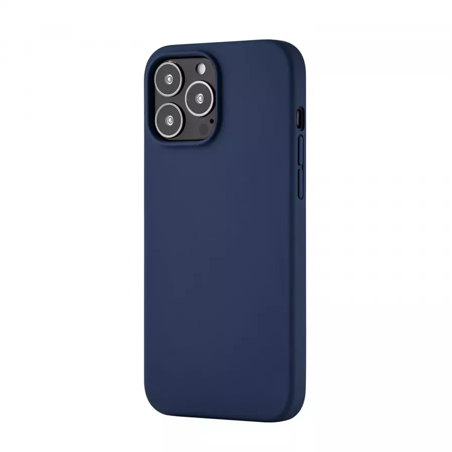 Купить Силиконовый чехол uBear Touch Mag Case для iPhone 13 Pro Max, темно-синий в Сочи. Вид 1