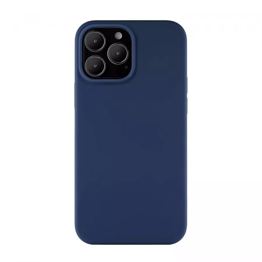 Купить Силиконовый чехол uBear Touch Mag Case для iPhone 13 Pro Max, темно-синий в Сочи. Вид 2