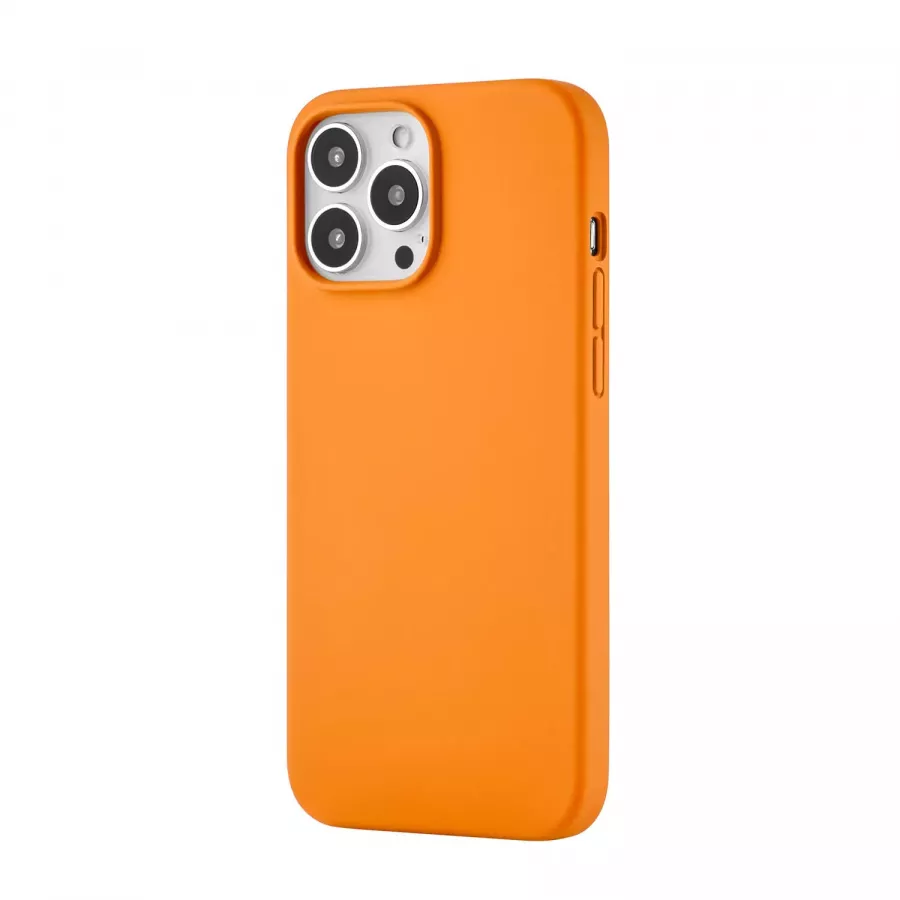 Купить Силиконовый чехол uBear Touch Mag Case для iPhone 13 Pro Max, оранжевый в Сочи. Вид 1