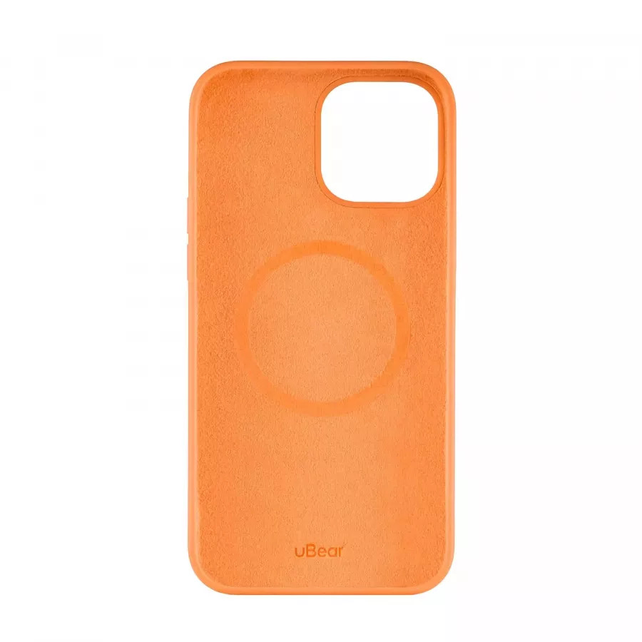 Купить Силиконовый чехол uBear Touch Mag Case для iPhone 13 Pro Max, оранжевый в Сочи. Вид 3