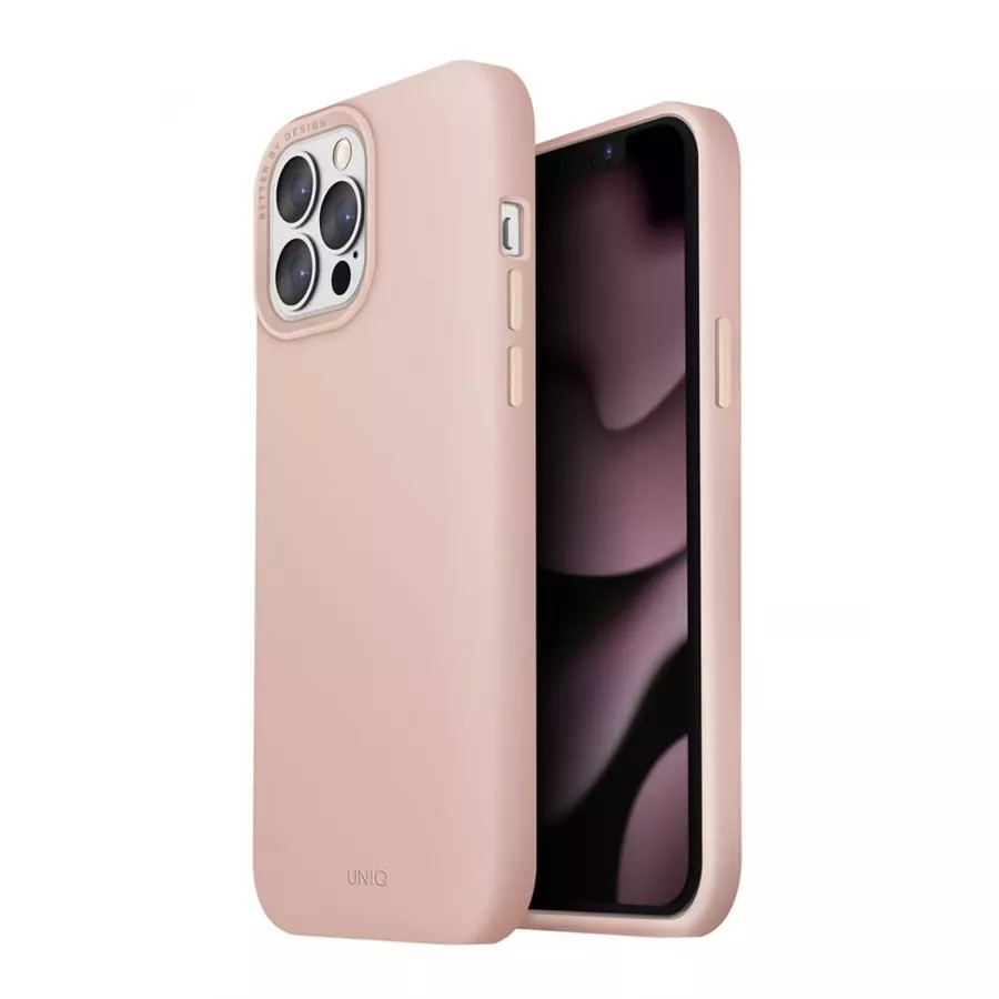 Купить Чехол Uniq LINO (Magsafe) для iPhone 13 Pro Max, розовый в Сочи. Вид 2