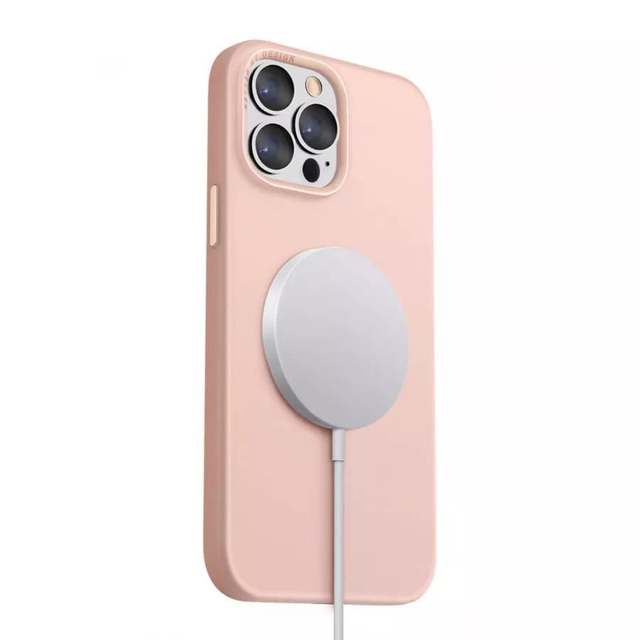 Купить Чехол Uniq LINO (Magsafe) для iPhone 13 Pro Max, розовый в Сочи. Вид 3