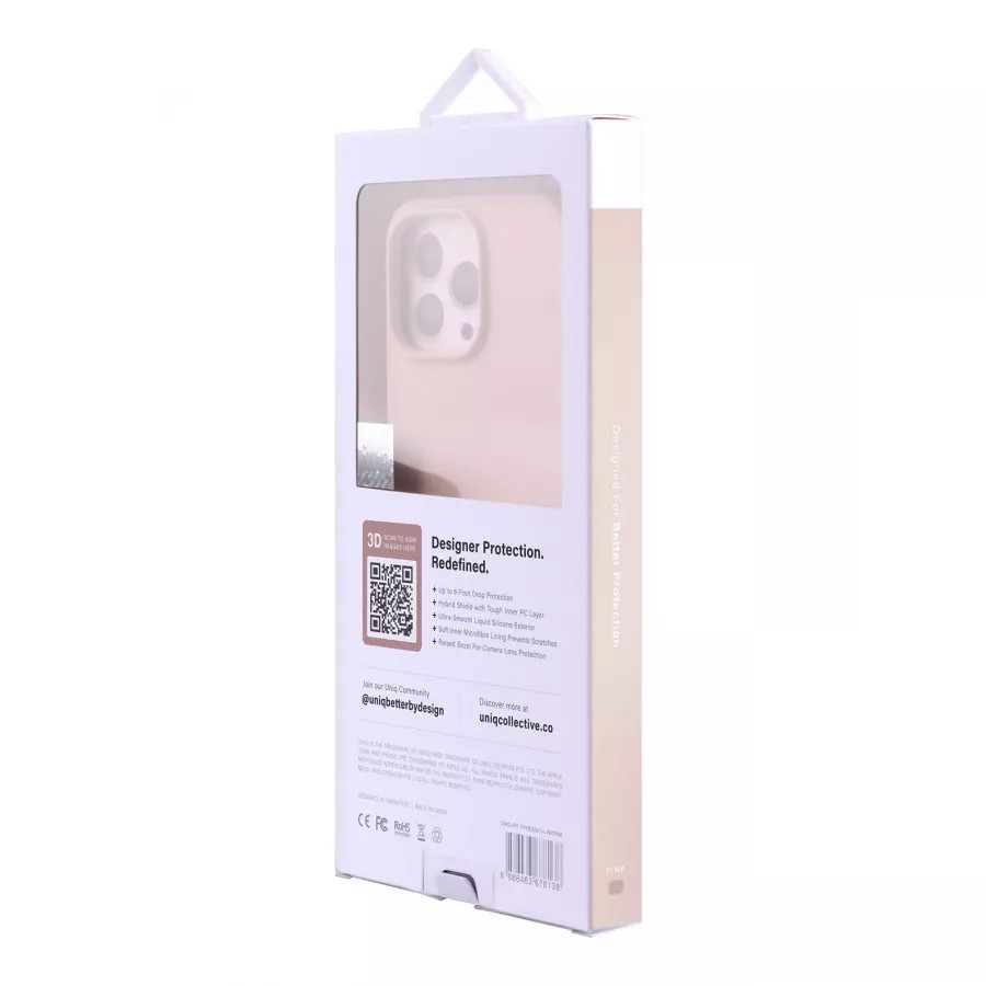 Купить Чехол Uniq LINO (Magsafe) для iPhone 13 Pro Max, розовый в Сочи. Вид 8
