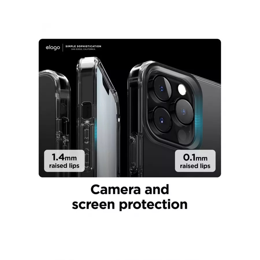 Купить Чехол Elago Hybrid case (PC/TPU) Crystal для iPhone 13 Pro, прозрачный в Сочи. Вид 3