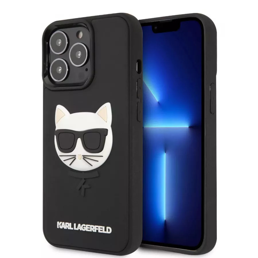 Купить Чехол Lagerfeld 3D Rubber Choupette's head Hard для iPhone 13 Pro, черный в Сочи. Вид 3