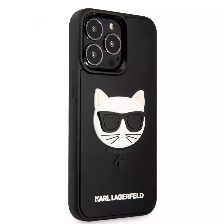Купить Чехол Lagerfeld 3D Rubber Choupette's head Hard для iPhone 13 Pro, черный в Сочи. Вид 4