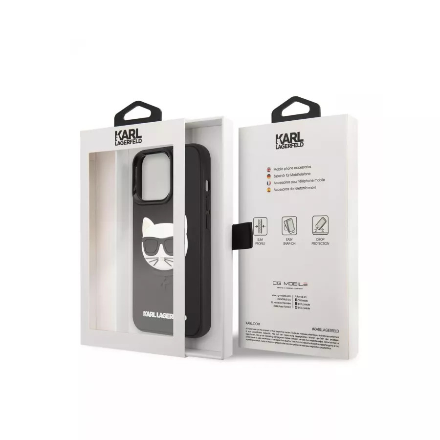 Купить Чехол Lagerfeld 3D Rubber Choupette's head Hard для iPhone 13 Pro, черный в Сочи. Вид 5