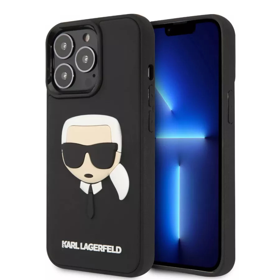 Купить Чехол Lagerfeld 3D Rubber Karl's head Hard для iPhone 13 Pro, черный в Сочи. Вид 3