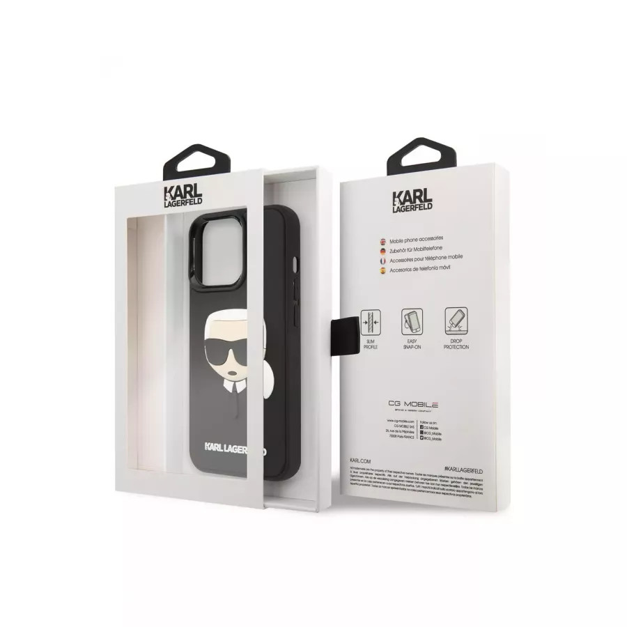 Купить Чехол Lagerfeld 3D Rubber Karl's head Hard для iPhone 13 Pro, черный в Сочи. Вид 5