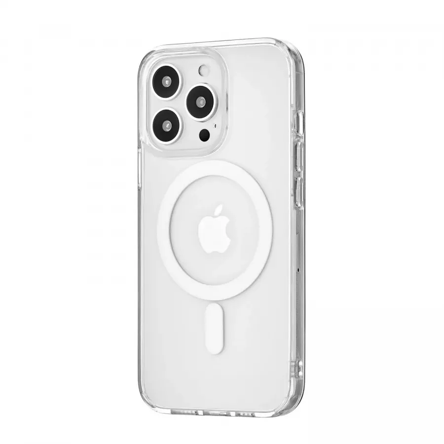 Купить Чехол uBear Real Mag Case для iPhone 13 Pro, усиленный, текстурир.,прозрачный в Сочи. Вид 1