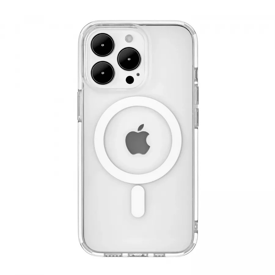 Купить Чехол uBear Real Mag Case для iPhone 13 Pro, усиленный, текстурир.,прозрачный в Сочи. Вид 2
