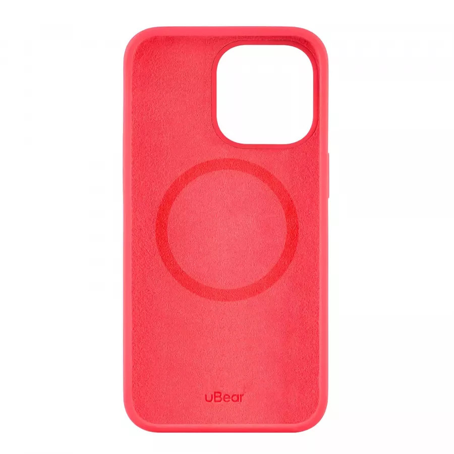 Купить Чехол защитный силиконовый uBear Touch Mag Case, для iPhone 13 Pro софт-тач, красный в Сочи. Вид 3