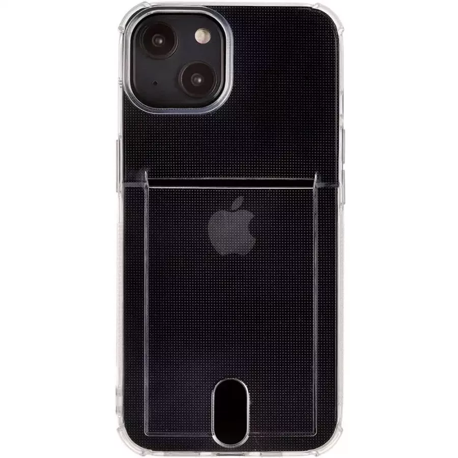 Купить Чехол силиконовый Rocket Clear Plus с отделением для карты для iPhone 14 Plus, прозрачный в Сочи. Вид 1