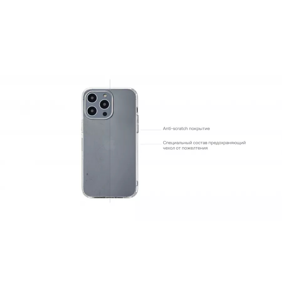 Купить Чехол uBear Real Case для iPhone 14 Plus, усиленный, текстурир.,прозрачный в Сочи. Вид 8