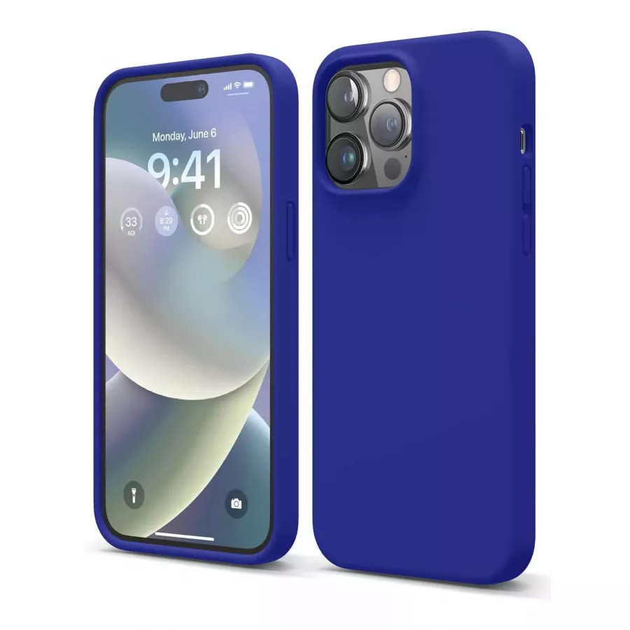 Купить Чехол Elago Soft silicone (Liquid) для iPhone 14 Pro Max, Cobalt Blue в Сочи. Вид 1