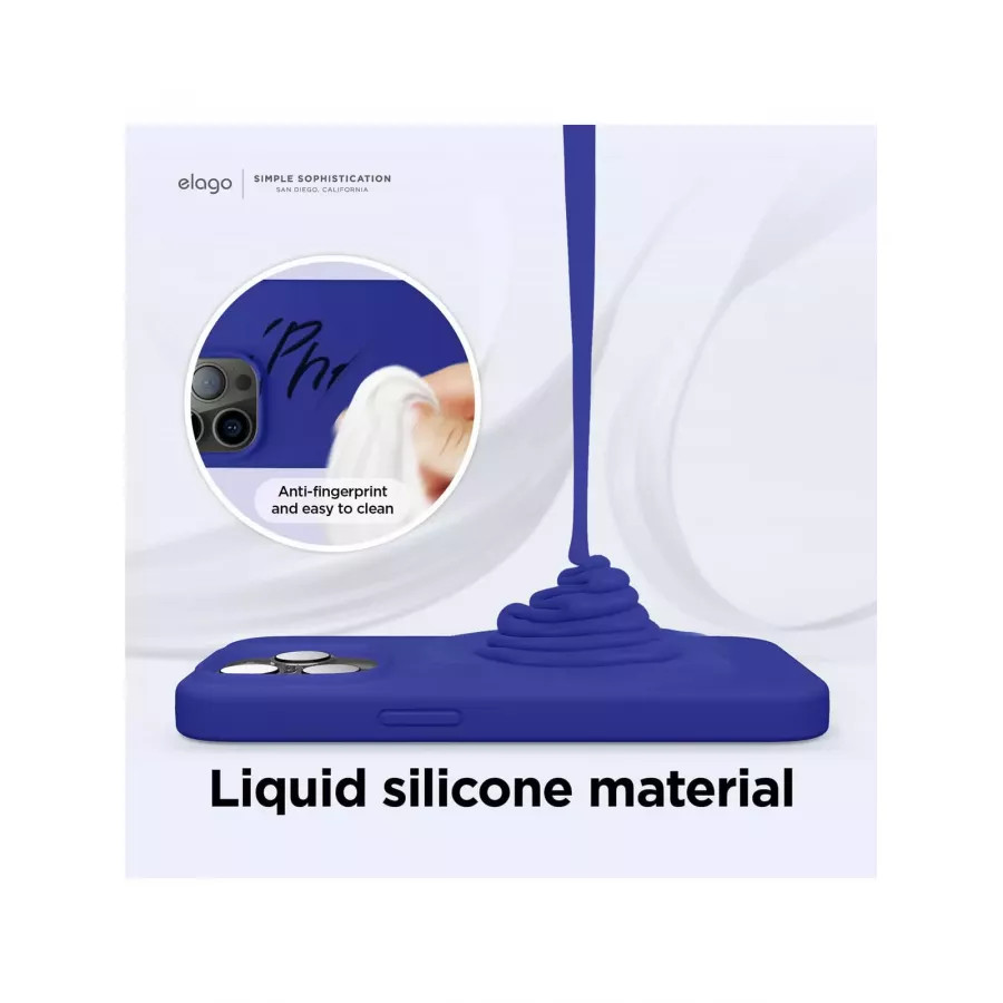 Купить Чехол Elago Soft silicone (Liquid) для iPhone 14 Pro Max, Cobalt Blue в Сочи. Вид 5