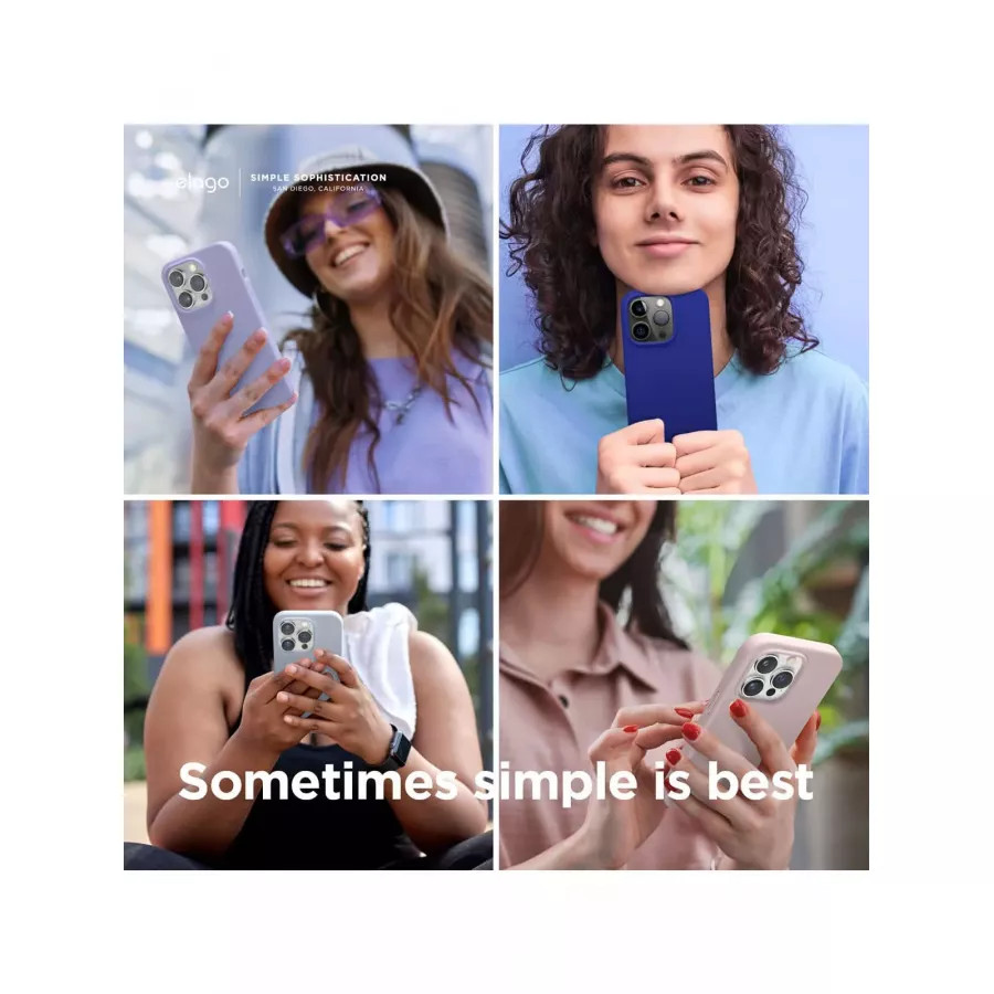 Купить Чехол Elago Soft silicone (Liquid) для iPhone 14 Pro Max, Cobalt Blue в Сочи. Вид 6