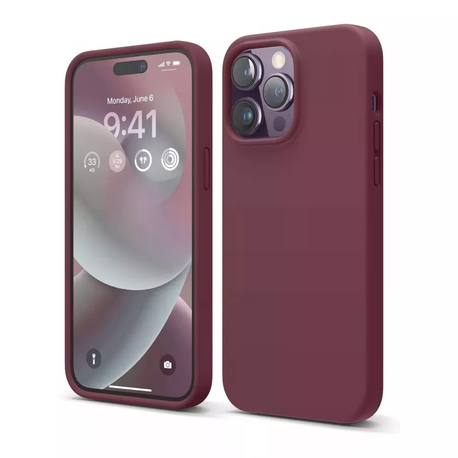 Купить Чехол Elago Soft silicone (Liquid) для iPhone 14 Pro Max, Burgundy в Сочи. Вид 1