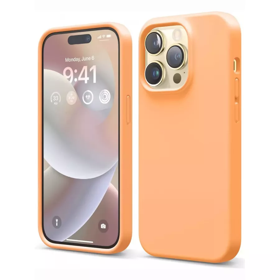 Купить Чехол Elago Soft silicone (Liquid) для iPhone 14 Pro Max, Orange в Сочи. Вид 1