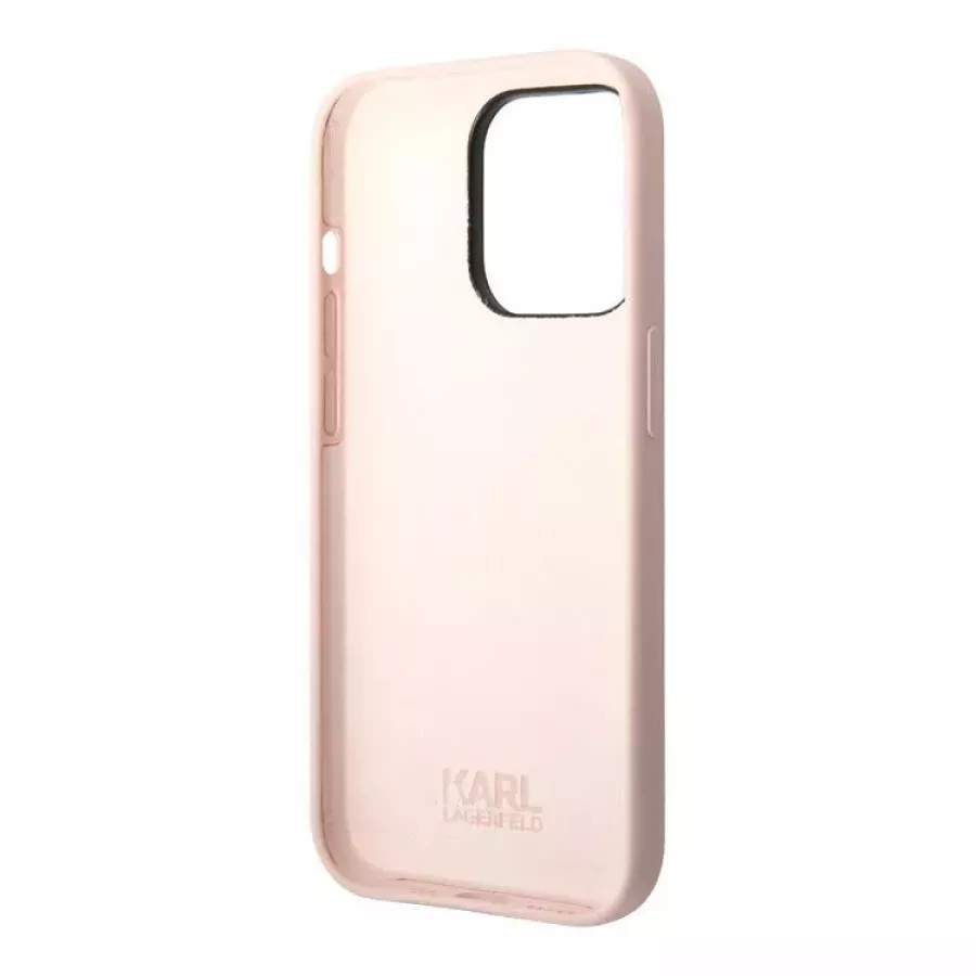 Купить Чехол Lagerfeld Liquid silicone Choupette body Hard для iPhone 14 Pro Max, розовый в Сочи. Вид 4