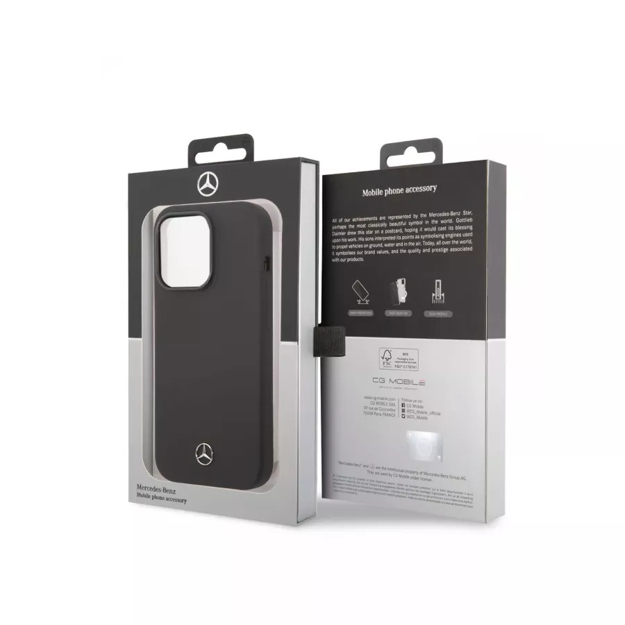 Купить Чехол Mercedes Liquid silicone Hard для iPhone 14 Pro Max, черный в Сочи. Вид 5