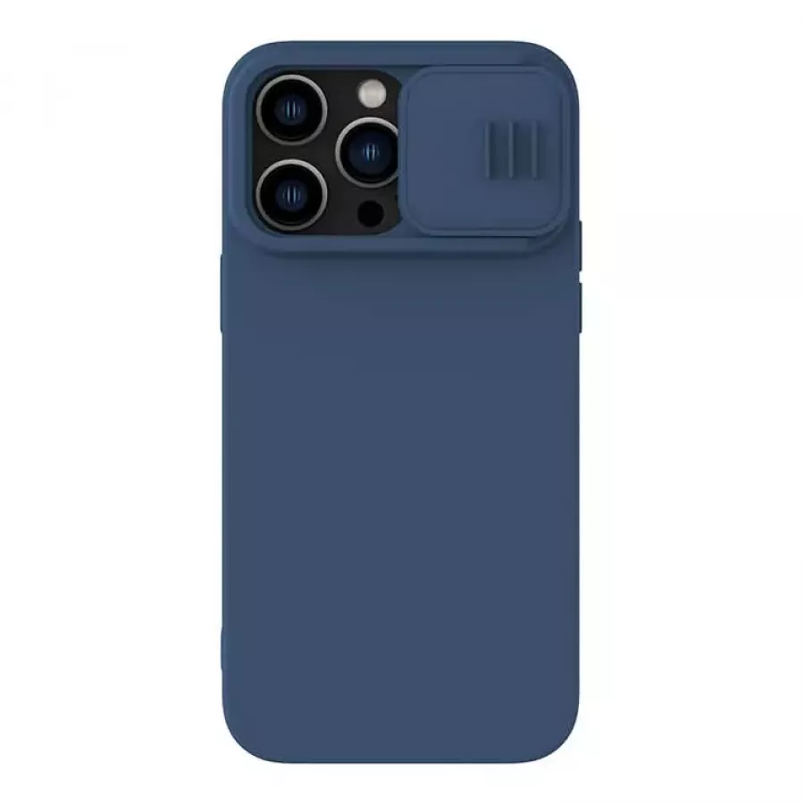 Купить Чехол Nillkin CamShield Silky Silicone для iPhone 14 Pro Max, Magnetic Blue в Сочи. Вид 1