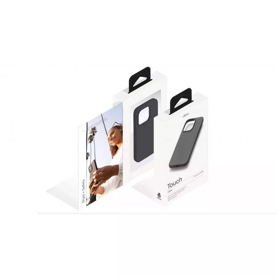 Купить Силиконовый чехол uBear Touch Case для iPhone 14 Pro Max, черный в Сочи. Вид 5