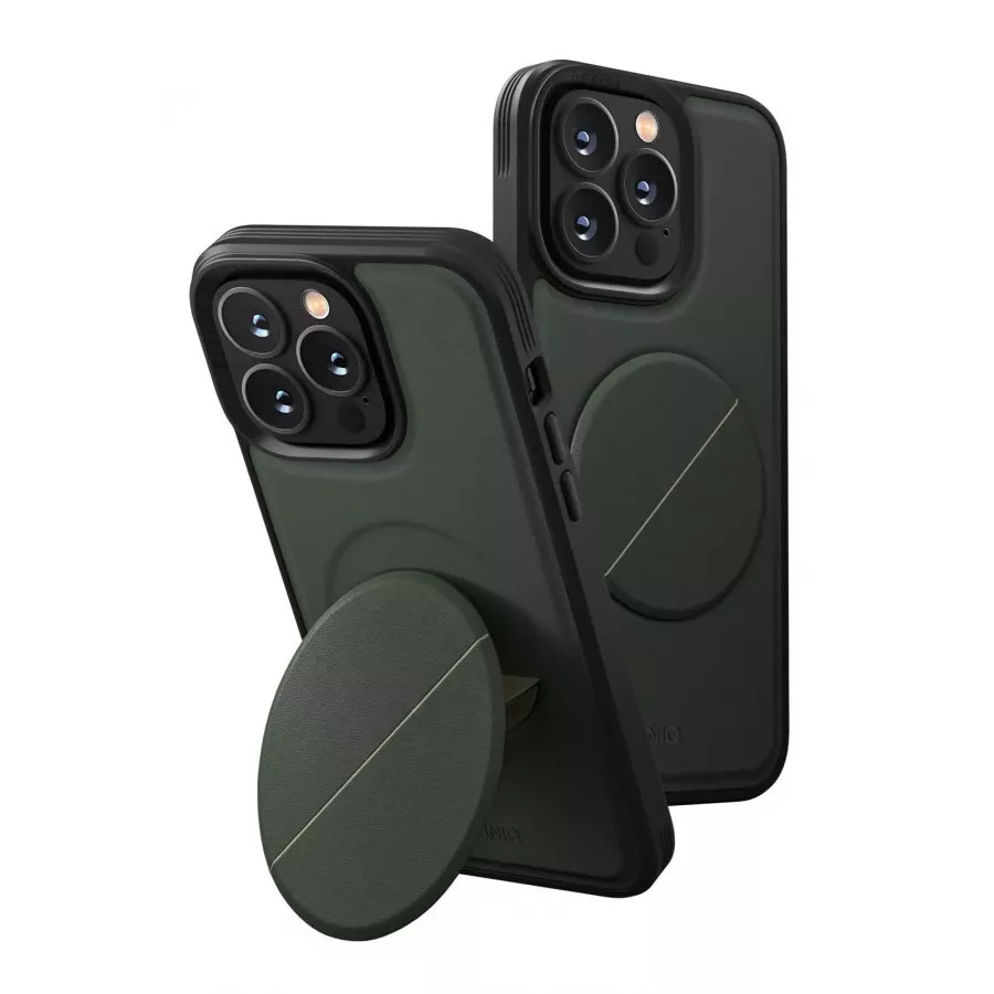 Купить Чехол Uniq NOVO with magnetic grip для iPhone 14 Pro Max, зеленый в Сочи. Вид 3