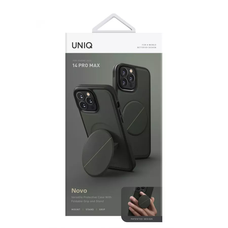 Купить Чехол Uniq NOVO with magnetic grip для iPhone 14 Pro Max, зеленый в Сочи. Вид 8