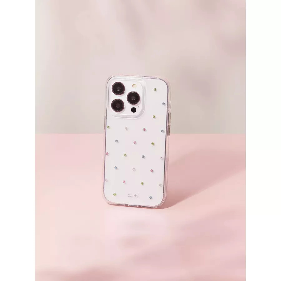 Купить Чехол Uniq COEHL Solitaire (with 3d crystals) для iPhone 14 Pro Max, прозрачный в Сочи. Вид 2