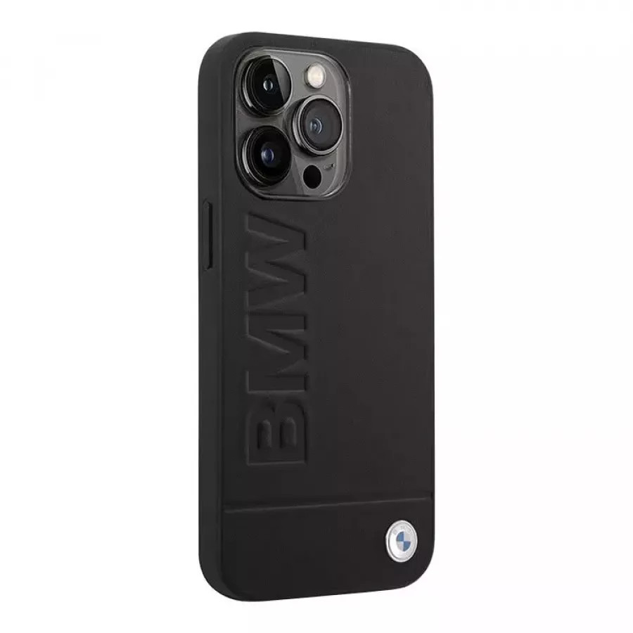 Купить Чехол BMW чехол Signature Leather Logo imprint Hard для iPhone 14 Pro, черный в Сочи. Вид 2