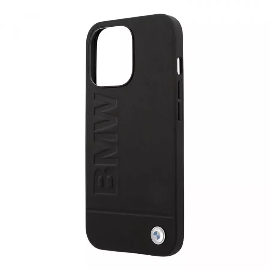 Купить Чехол BMW чехол Signature Leather Logo imprint Hard для iPhone 14 Pro, черный в Сочи. Вид 3