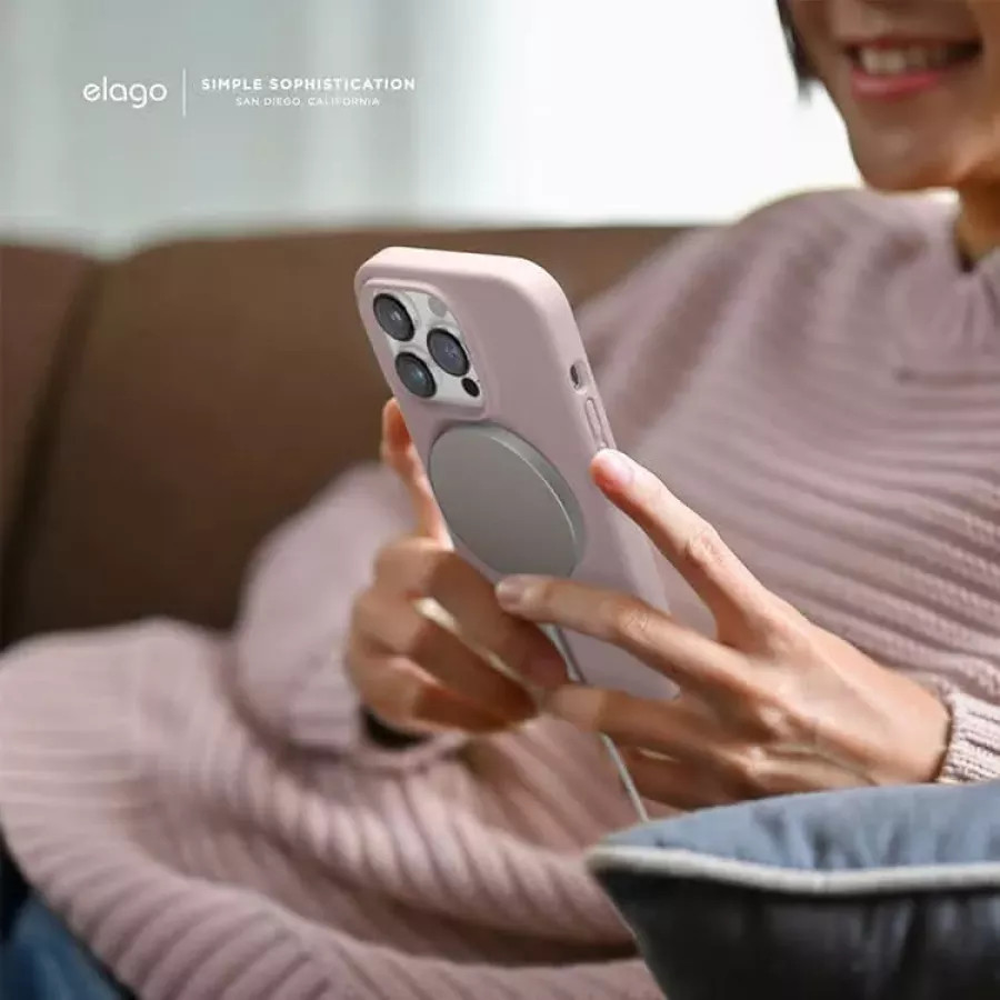Купить Чехол Elago MagSafe Soft silicone case для iPhone 14 Pro, lovely pink в Сочи. Вид 6