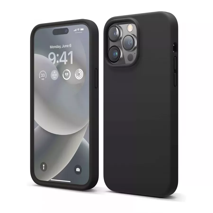 Купить Чехол Elago Soft silicone (Liquid) для iPhone 14 Pro, черный в Сочи. Вид 1