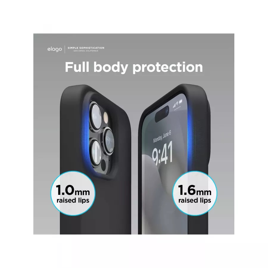 Купить Чехол Elago Soft silicone (Liquid) для iPhone 14 Pro, черный в Сочи. Вид 2