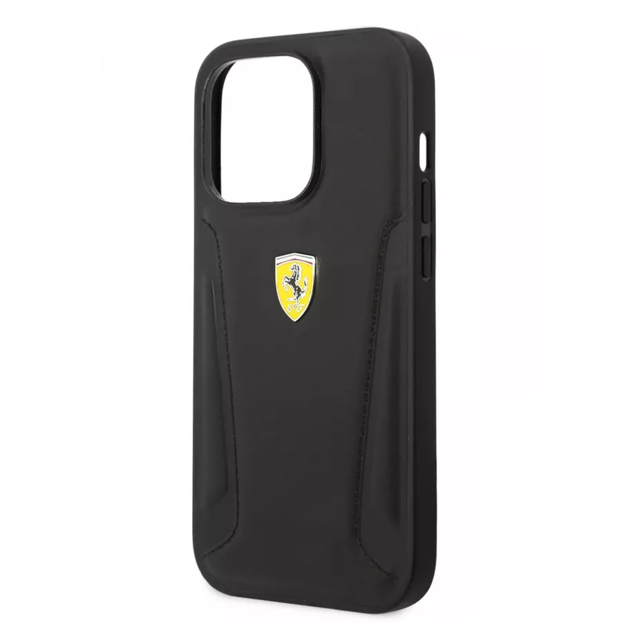 Купить Чехол Ferrari Leather Stamped sides Hard (Magsafe) для iPhone 14 Pro, черный в Сочи. Вид 1