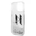 Купить Чехол Lagerfeld Liquid glitter Big KL logo Hard для iPhone 14 Pro, серебристый в Сочи. Вид 2
