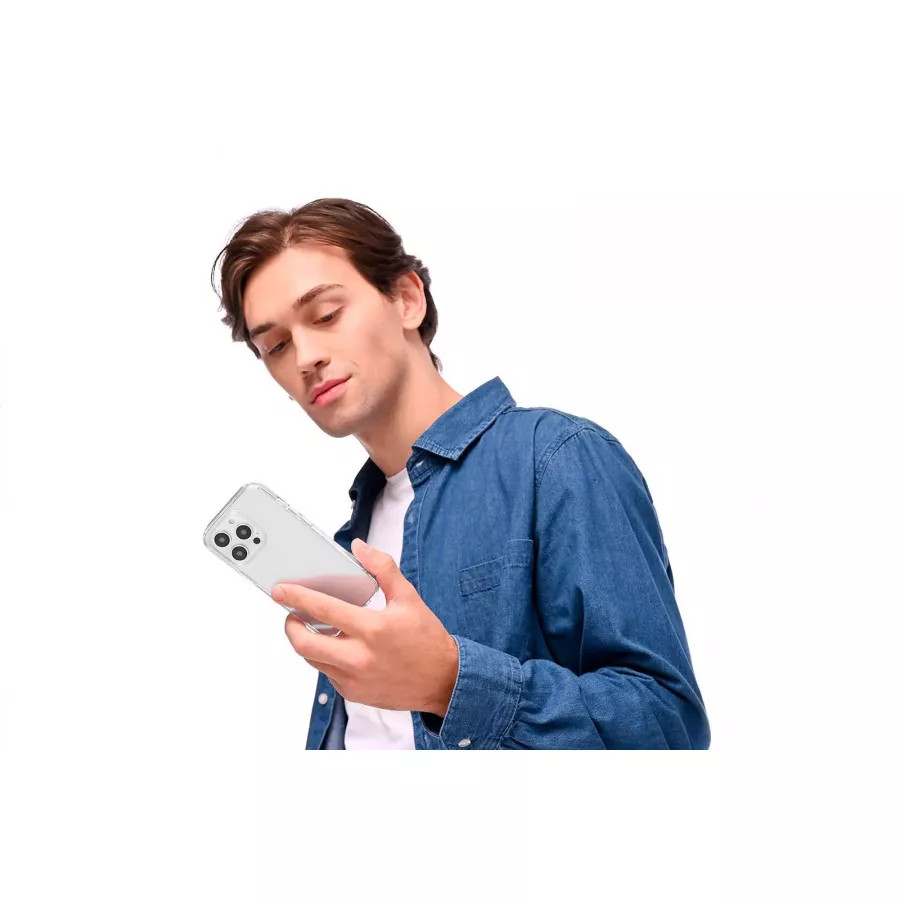Купить Чехол uBear Real Case для iPhone 14 Pro, усиленный, текстурир.,прозрачный в Сочи. Вид 10
