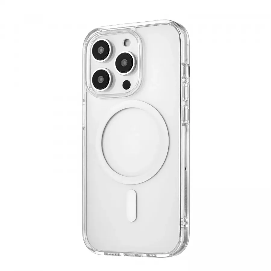 Купить Чехол uBear Real Mag Case для iPhone 14 Pro, усиленный, текстурир.,прозрачный в Сочи. Вид 1