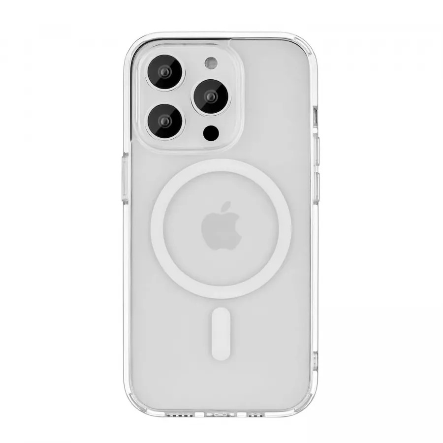 Купить Чехол uBear Real Mag Case для iPhone 14 Pro, усиленный, текстурир.,прозрачный в Сочи. Вид 2