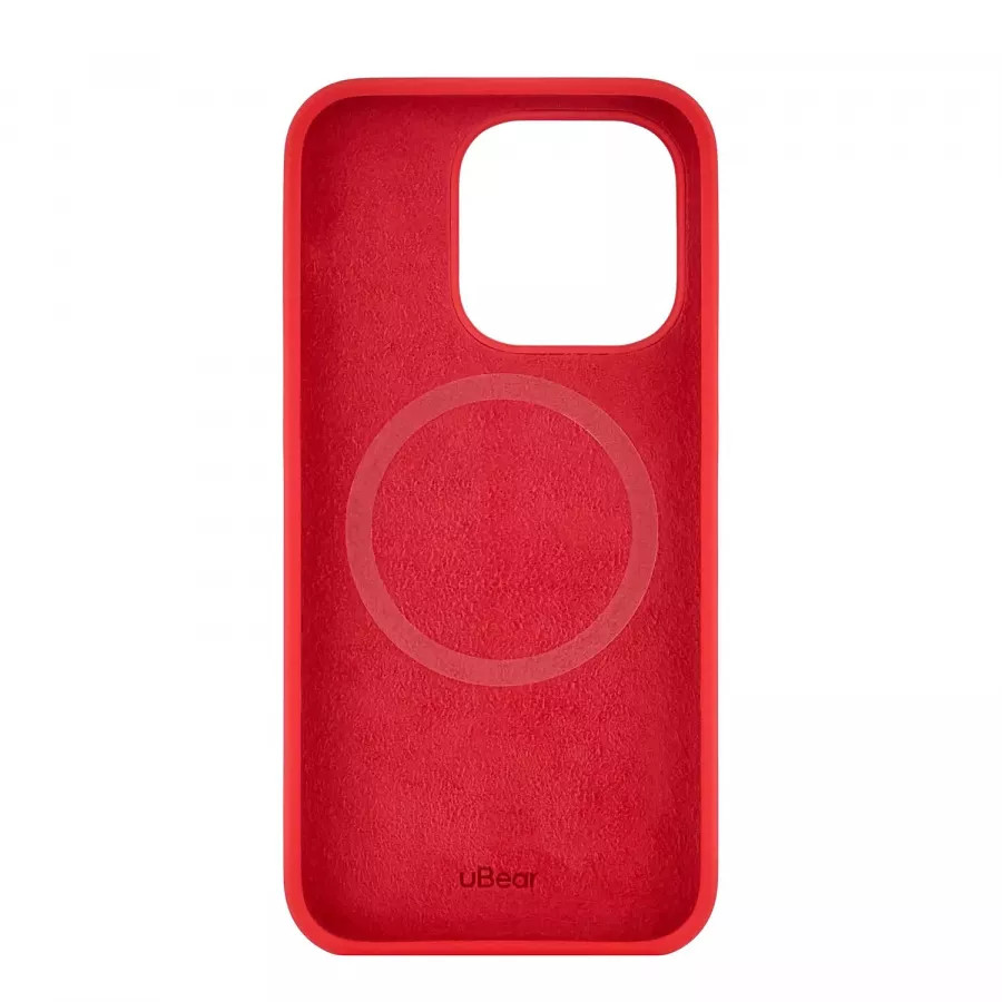 Купить Силиконовый чехол uBear Touch Mag Case для iPhone 14 Pro, красный в Сочи. Вид 3