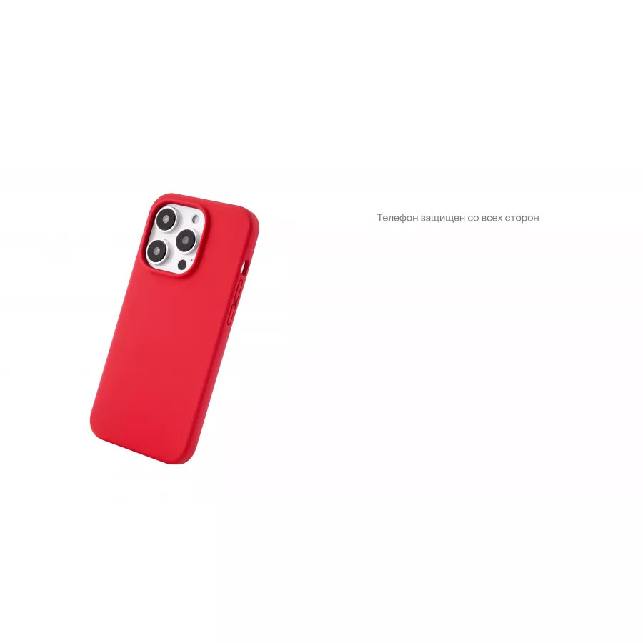 Купить Силиконовый чехол uBear Touch Mag Case для iPhone 14 Pro, красный в Сочи. Вид 8