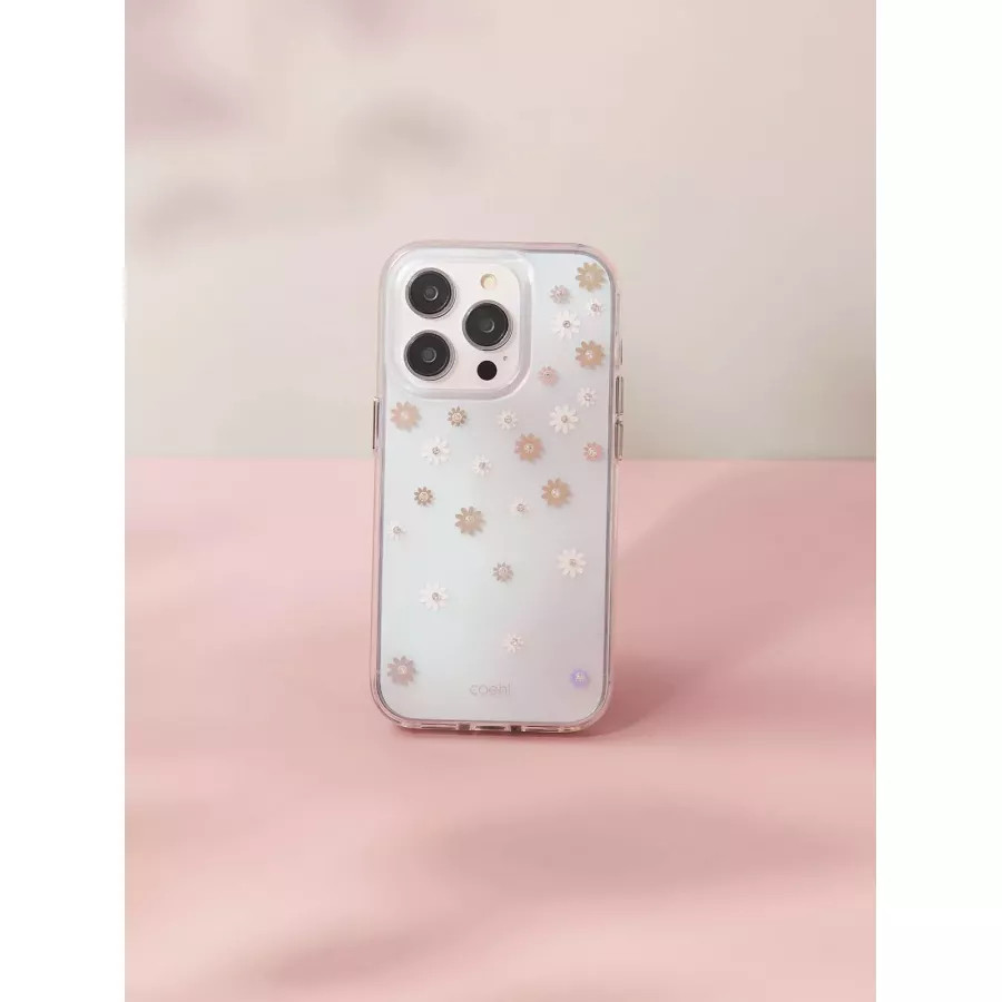 Купить Чехол Uniq COEHL Aster Spring (with 3d crystals) для iPhone 14 Pro, розовый в Сочи. Вид 2