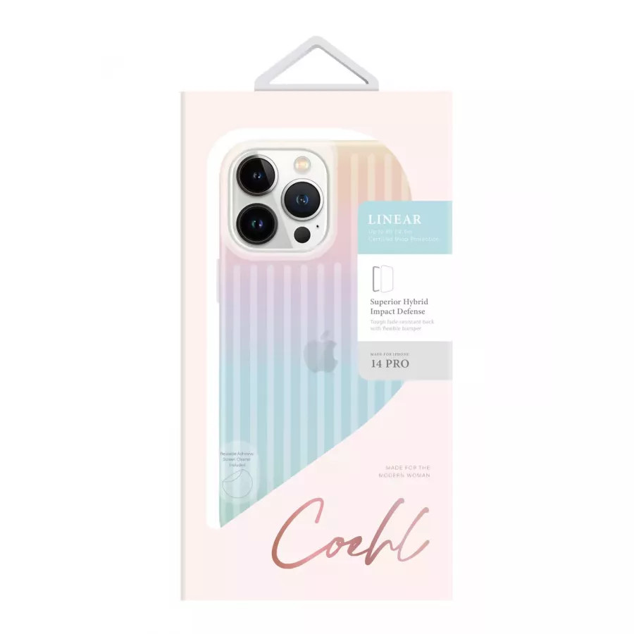 Купить Чехол Uniq COEHL Linear для iPhone 14 Pro, Iridescent в Сочи. Вид 3