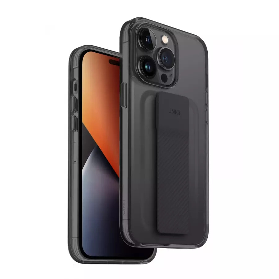 Купить Чехол Uniq Heldro Mount +Band для iPhone 14 Pro, Smoke в Сочи. Вид 3